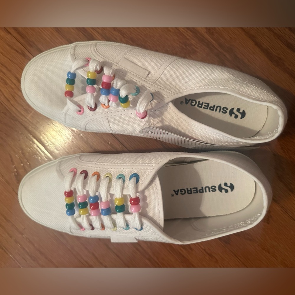 NWOT Rainbow Superga